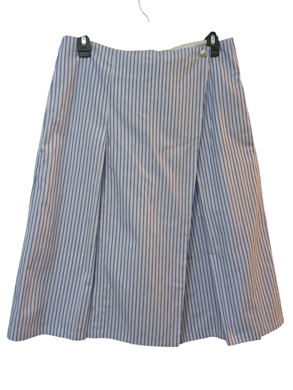 KOCHÉ Blue White Striped Wrap Skort Culottes Made in Italy Size M Quiet Luxury